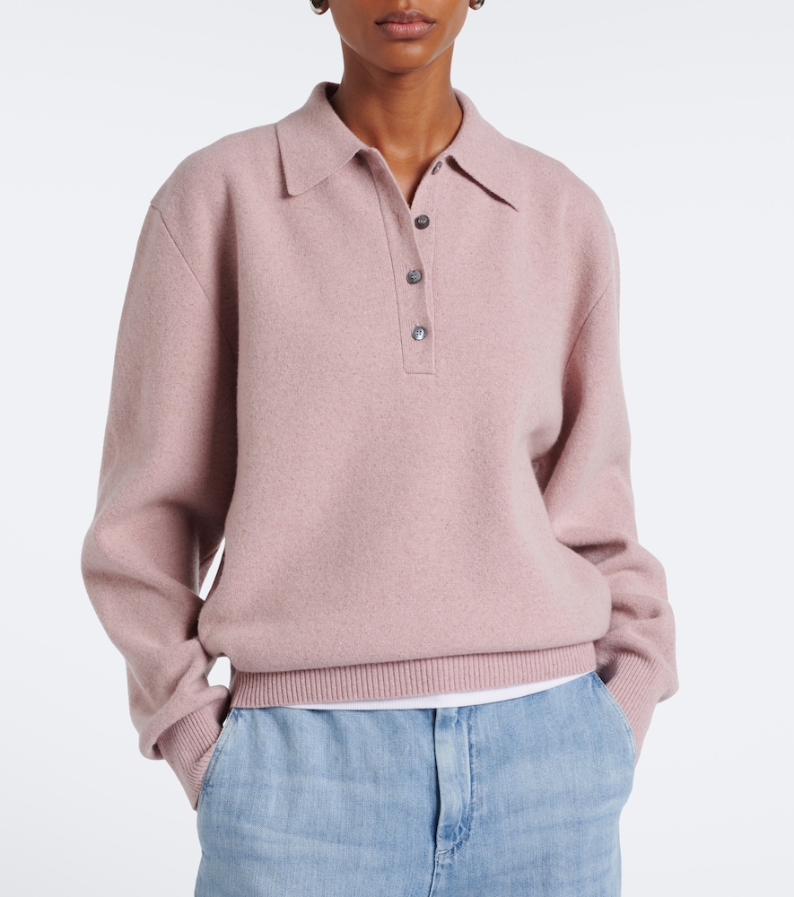 Róhe Knitted Wool-Blend Polo Sweater