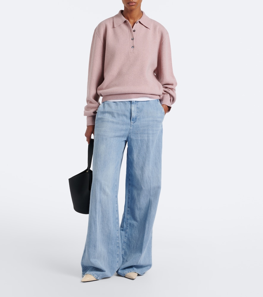 Róhe Knitted Wool-Blend Polo Sweater