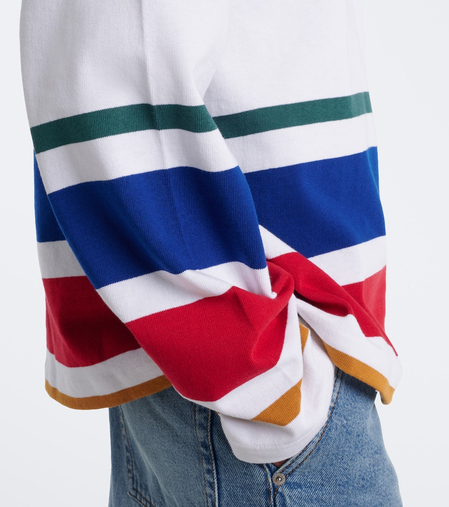 Striped Oversized Cotton Polo