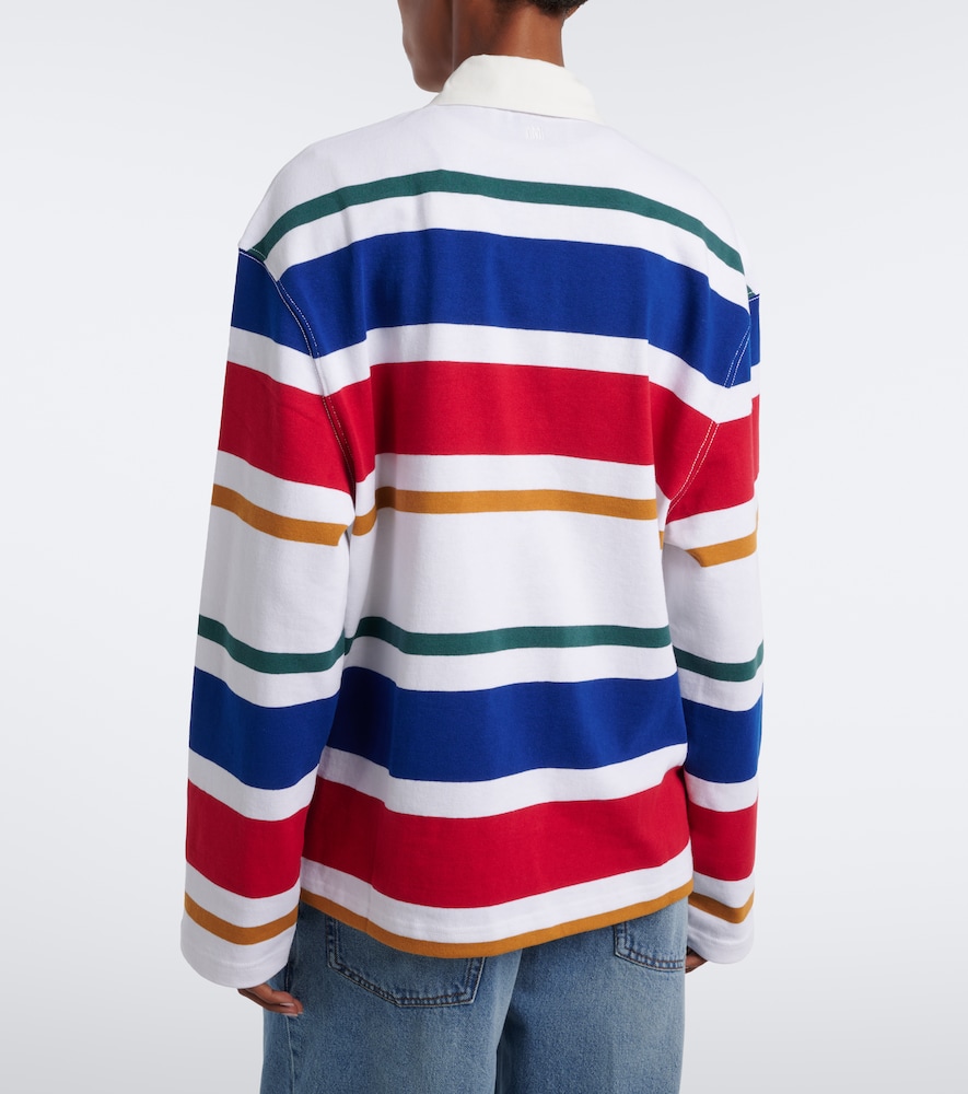Striped Oversized Cotton Polo