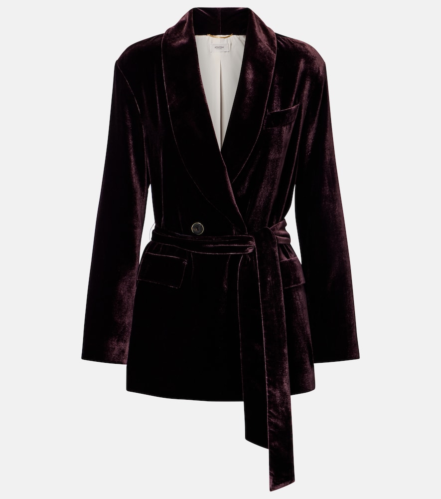 Doppelreihiger Blazer aus Samt