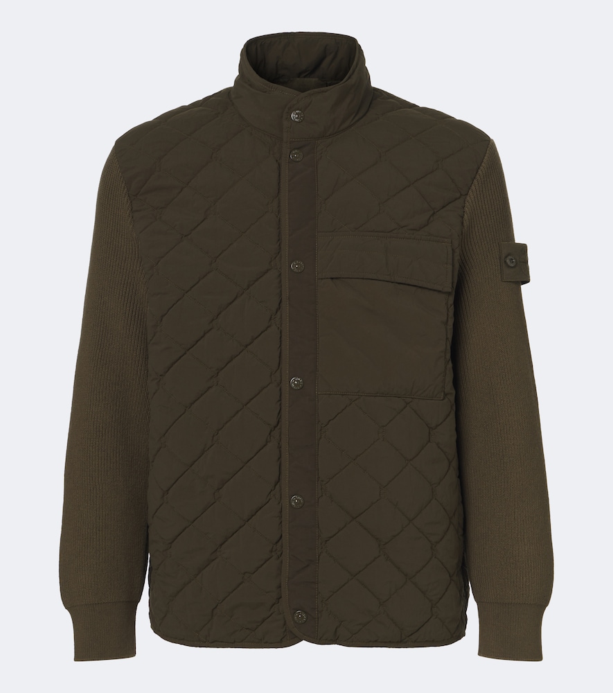 Stone Island Ghost Quilted Jacket In Green