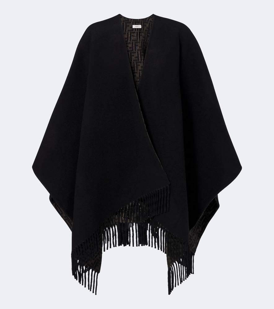 Wendbarer Poncho aus Wolle und Kaschmir