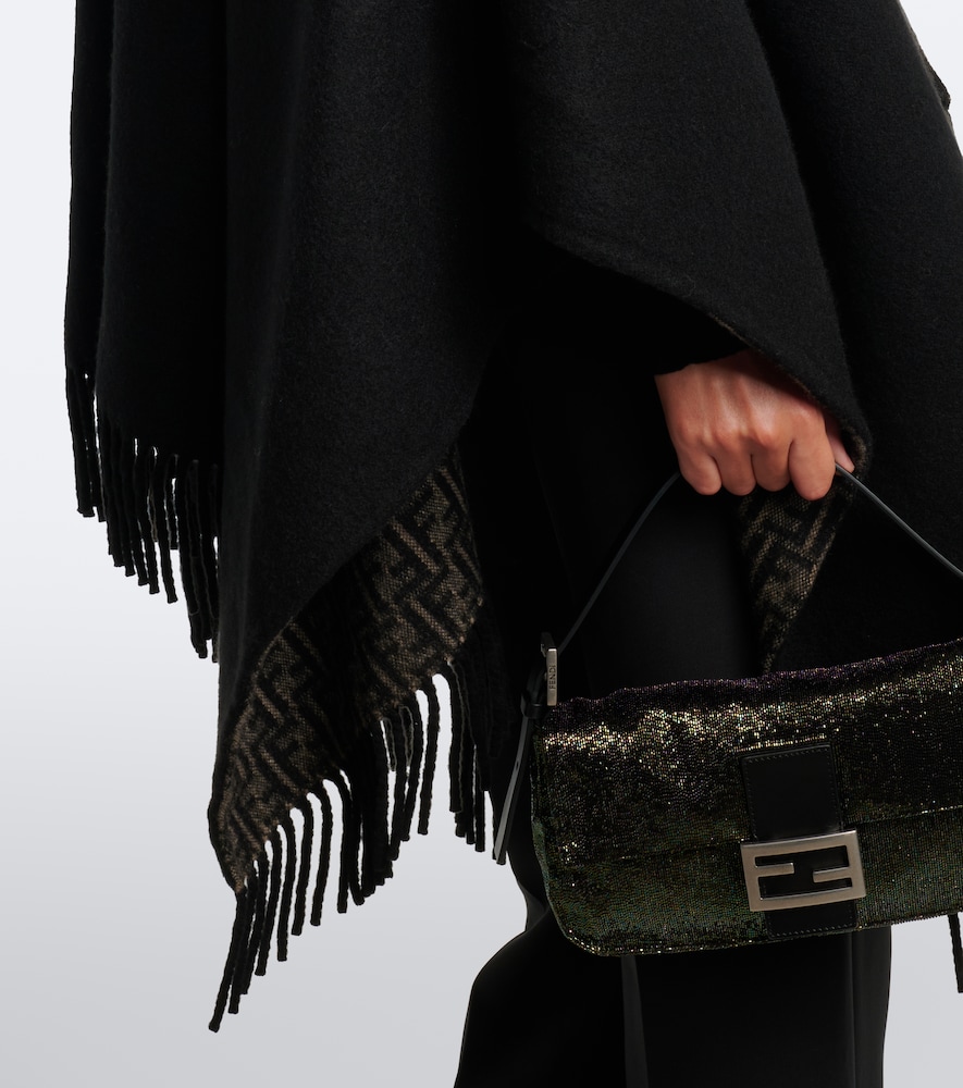 Reversible Wool And Cashmere Poncho