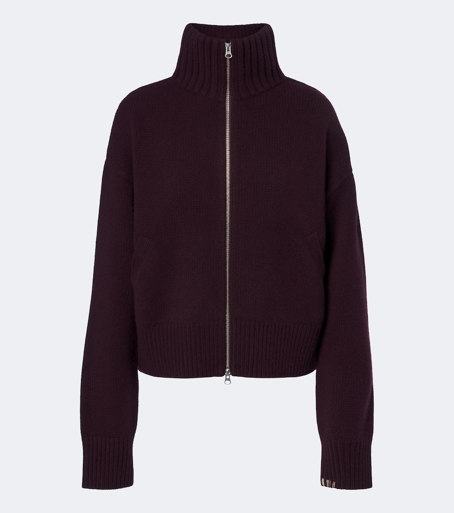 Extreme Cashmere N°438 Xtra Fab Cashmere Zip-up Sweater In Purple