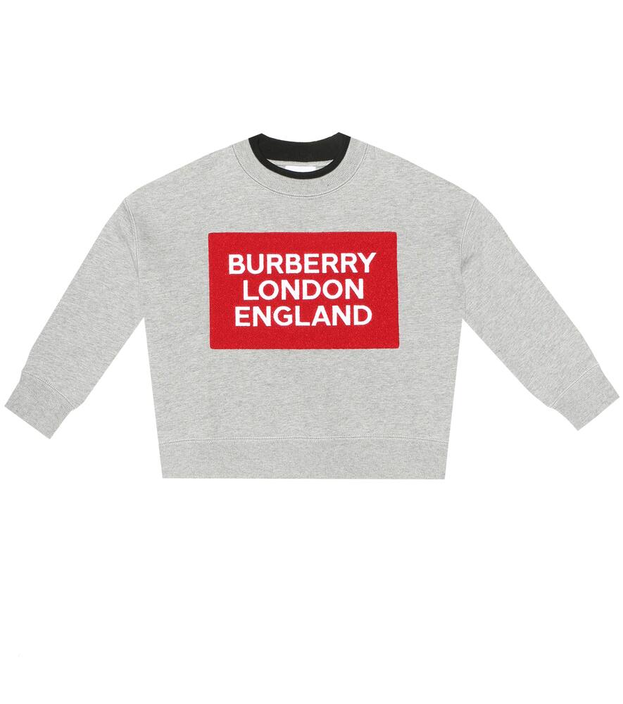 Click to view more detailed imagery on our partner's website Burberry Kids' Mini Fabbio Logo Patch Sweatshirt In Grey