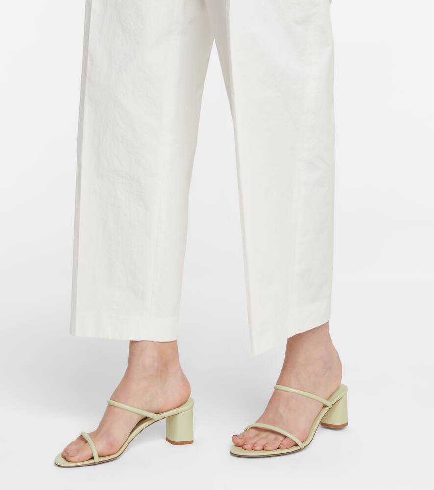 JIL SANDER HIGH-RISE STRAIGHT COTTON-BLEND PANTS,P00552593