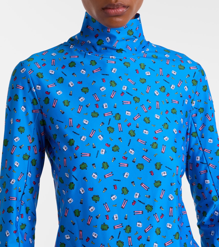 Genius X Naj-Oleari 3 Moncler Grenoble Printed Turtleneck Ski Top
