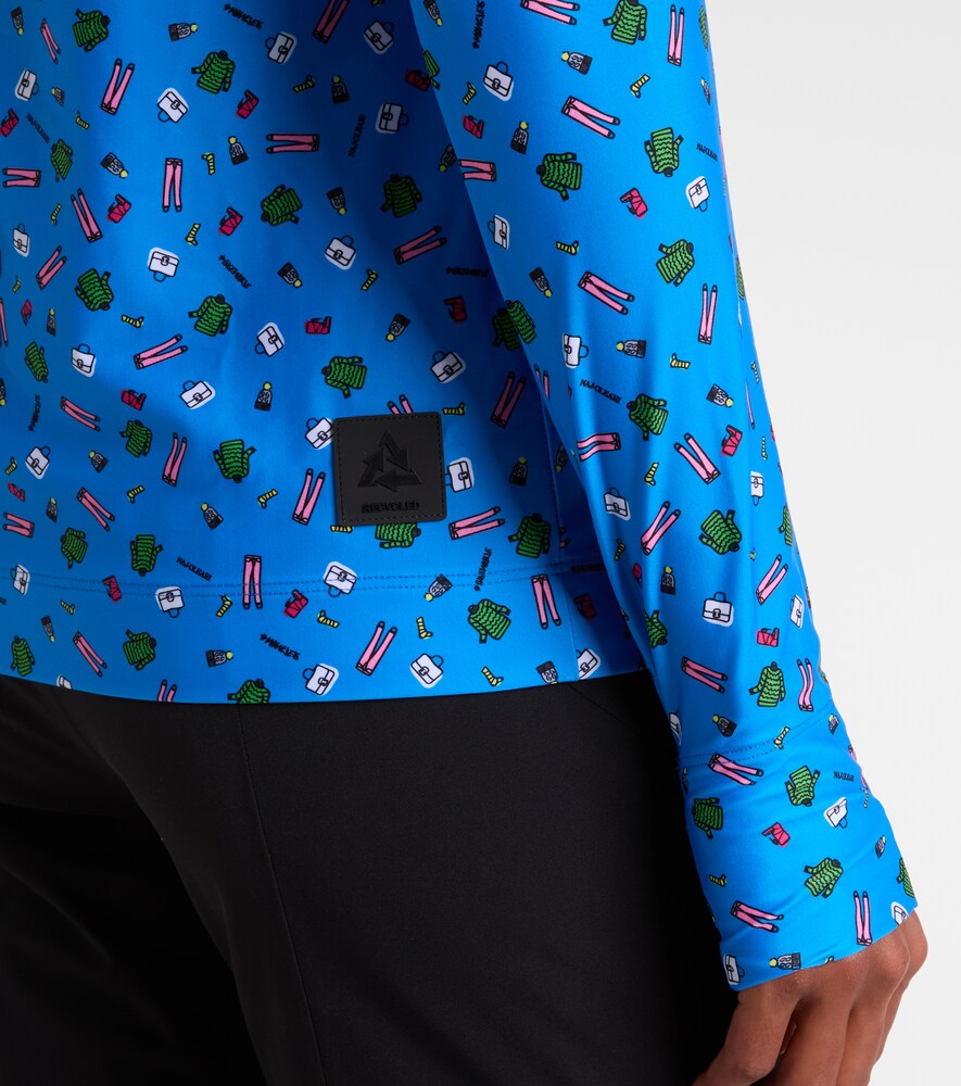 Genius X Naj-Oleari 3 Moncler Grenoble Printed Turtleneck Ski Top