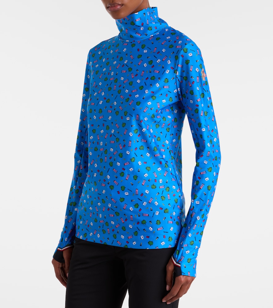 Genius X Naj-Oleari 3 Moncler Grenoble Printed Turtleneck Ski Top
