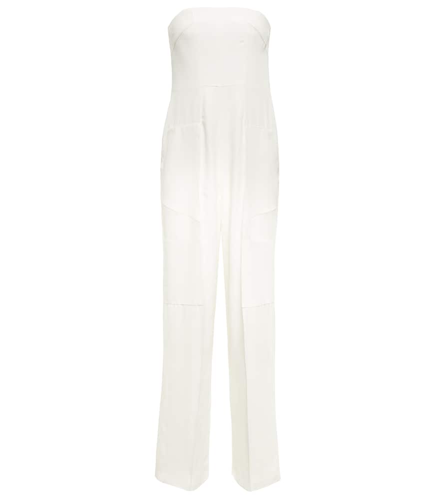 Tom Ford Paneled bandeau satin jumpsuit