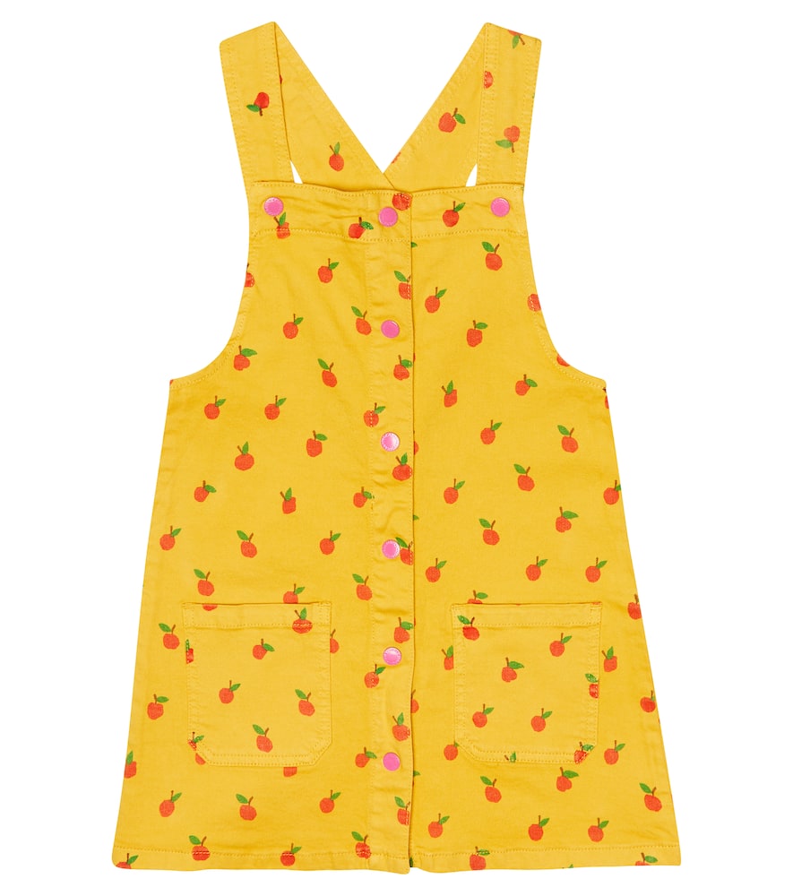 Stella McCartney Kids Printed cotton-blend dungaree dress