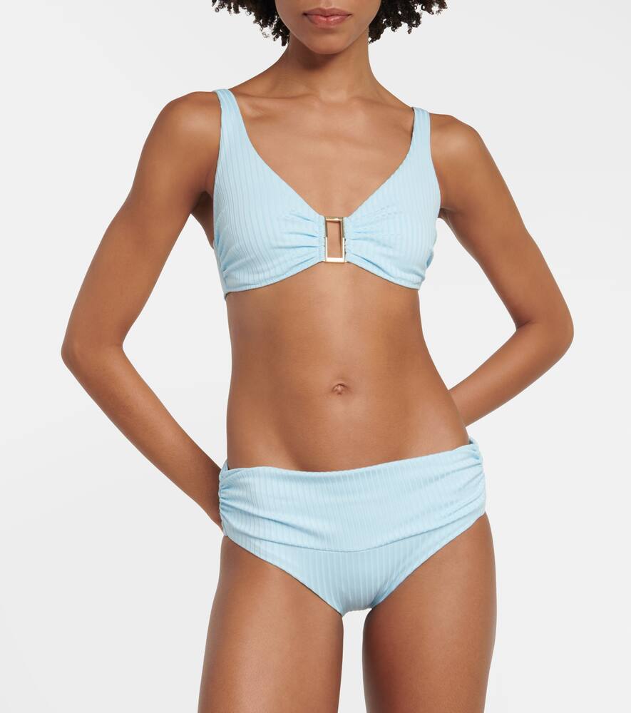 Melissa Odabash Bel Air Bikini Top In Sky Ribbed