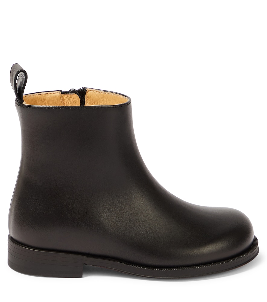  Christian Louboutin Kids Christian Louboutin Kids Bootynou Leather Ankle Boots 