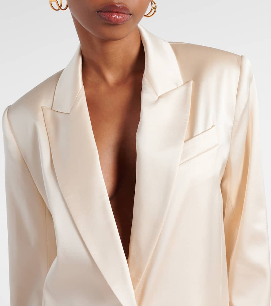 Shop The Sei Oversized Silk Blazer In White