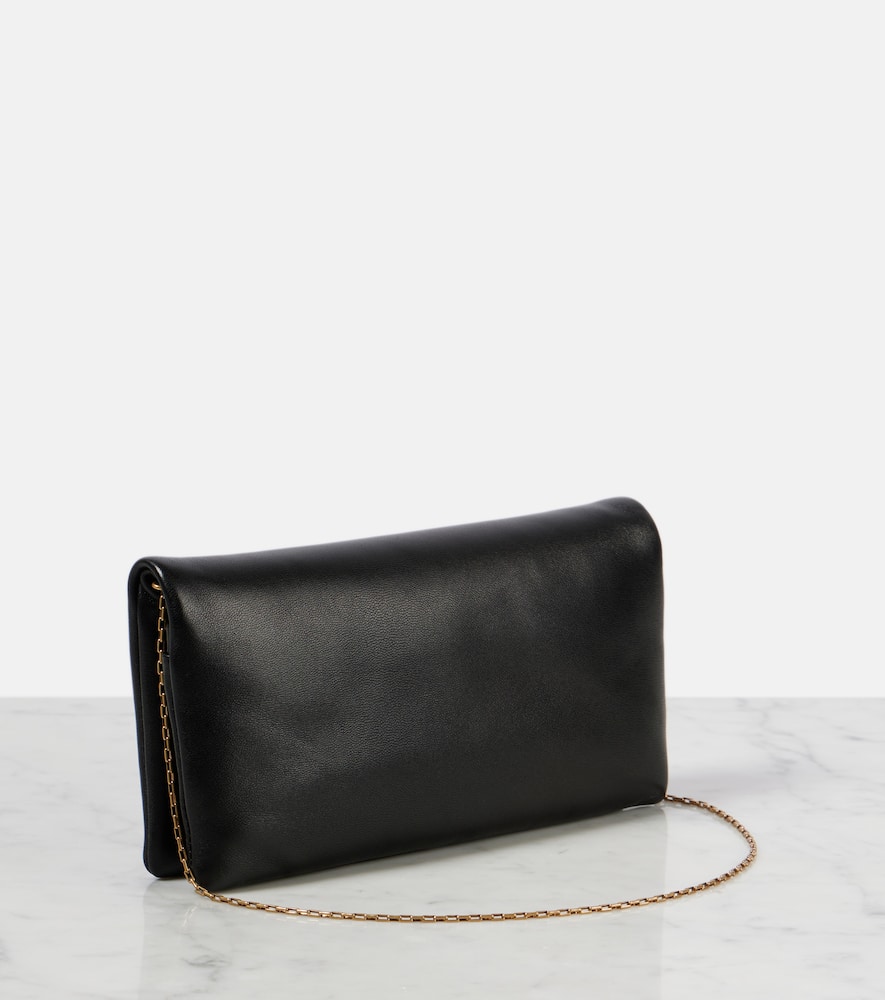 Saint Laurent Calypso Mini Leather Shoulder Bag In Black