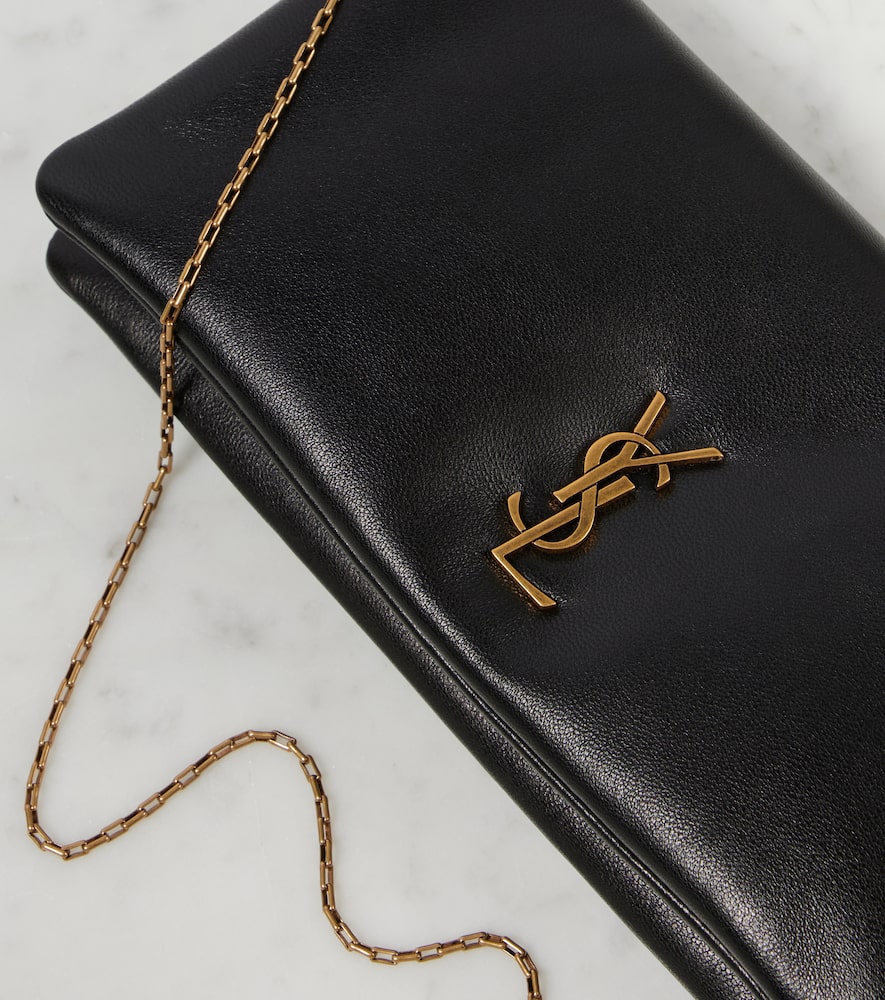 Saint Laurent Calypso Mini Leather Shoulder Bag In Black