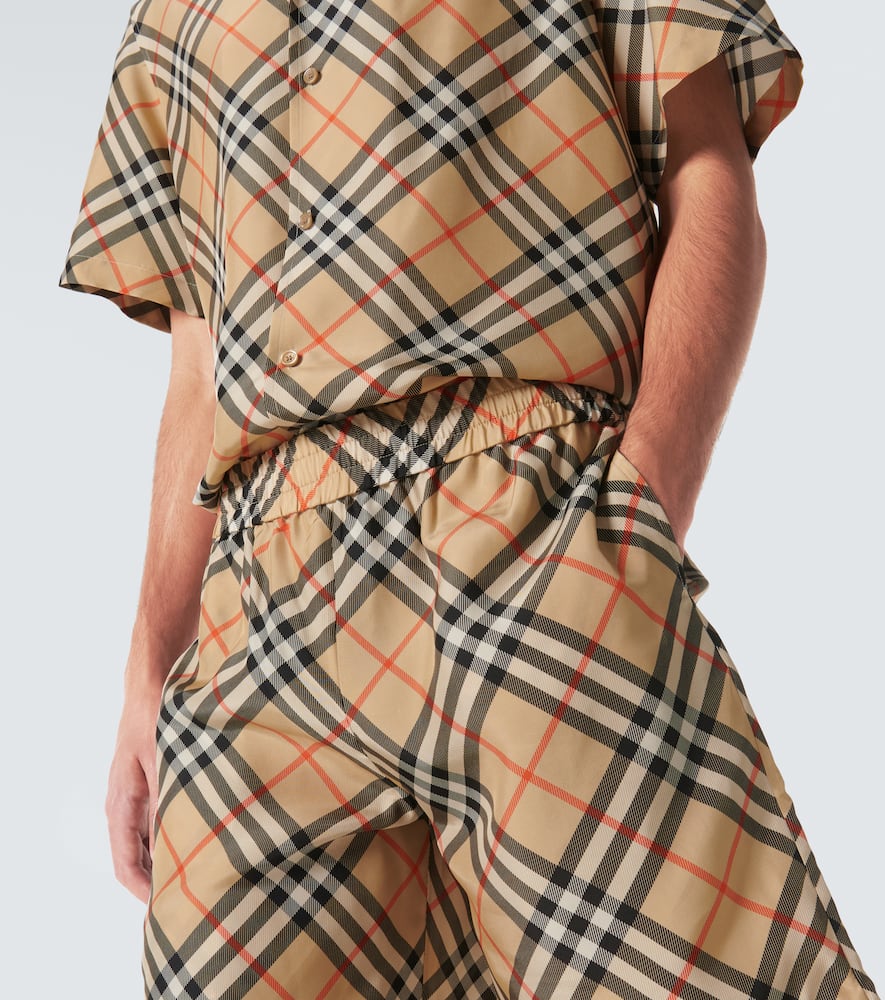 Burberry Burberry Check silk Bermuda shorts