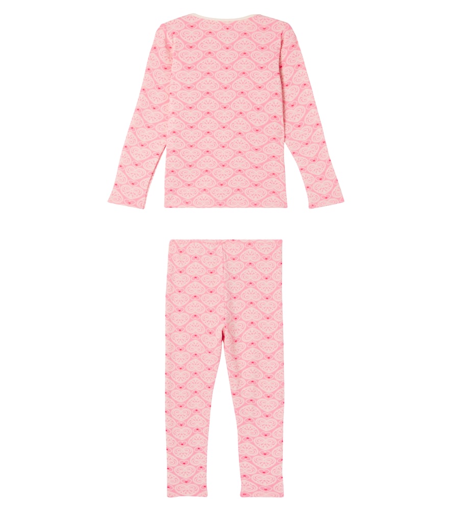 Konges Slojd Ella Cotton-blend Top And Leggings Set In Pink