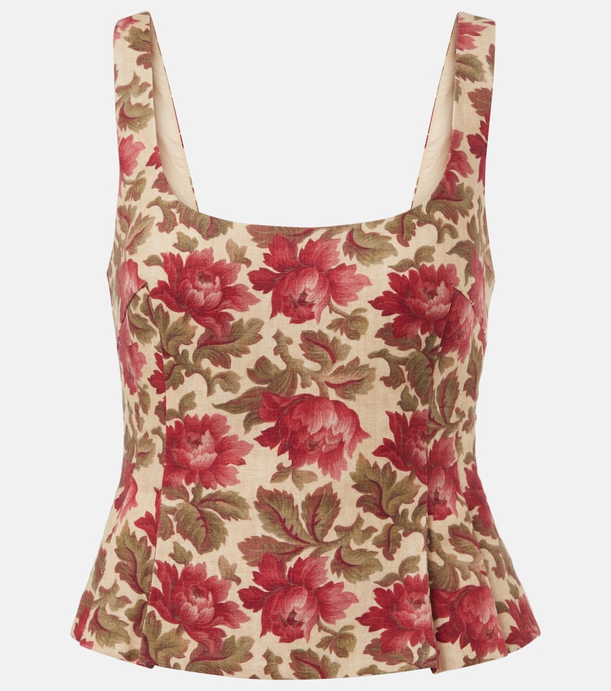 Rosalie floral linen top