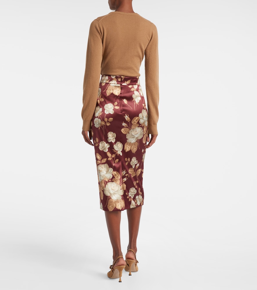  Dolce&gabbana Dolce&gabbana High-rise-midirock Aus Satin 