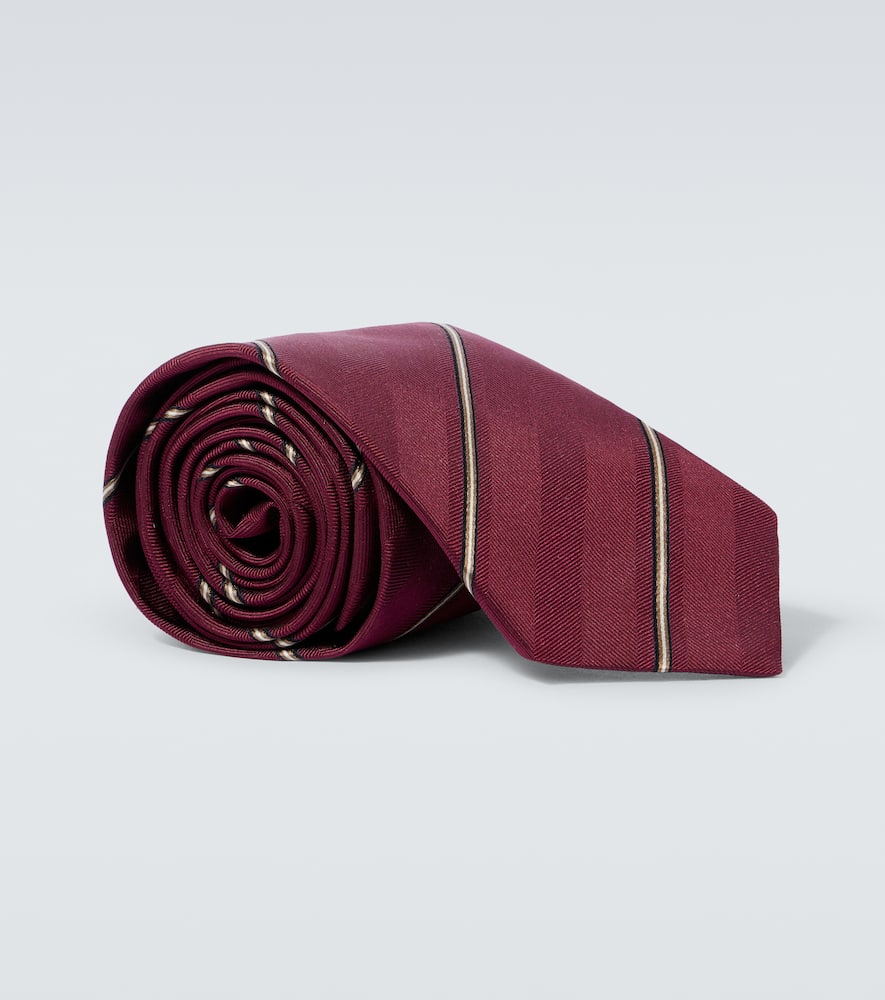 Striped silk tie