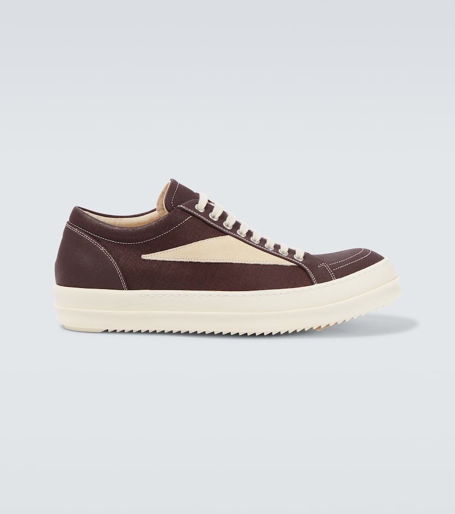 Rick Owens Drkshdw Vintage Denim Sneakers In Brown