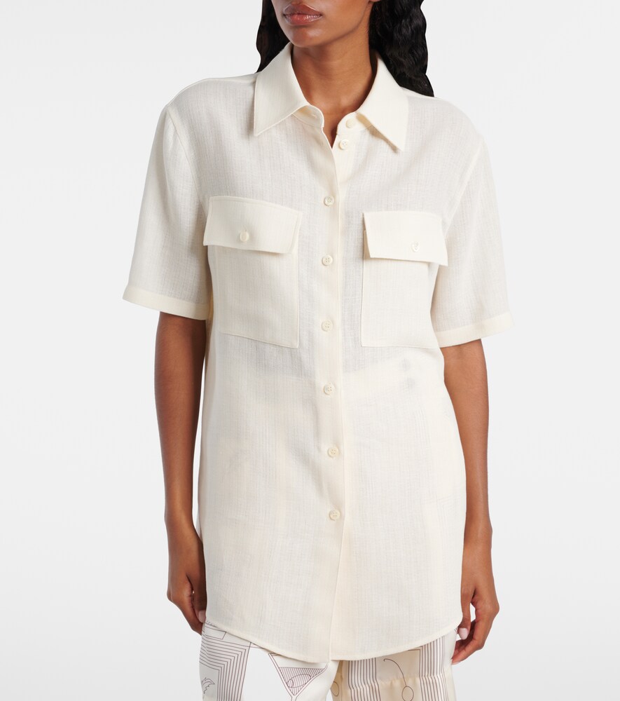  Loro Piana Loro Piana Shirley Linen Crãªpe Shirt 