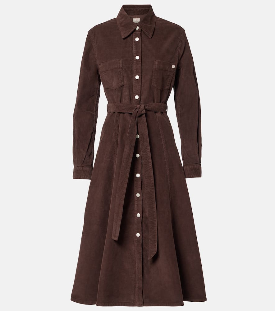 Ag Marseille Denim Shirt Dress In Brown