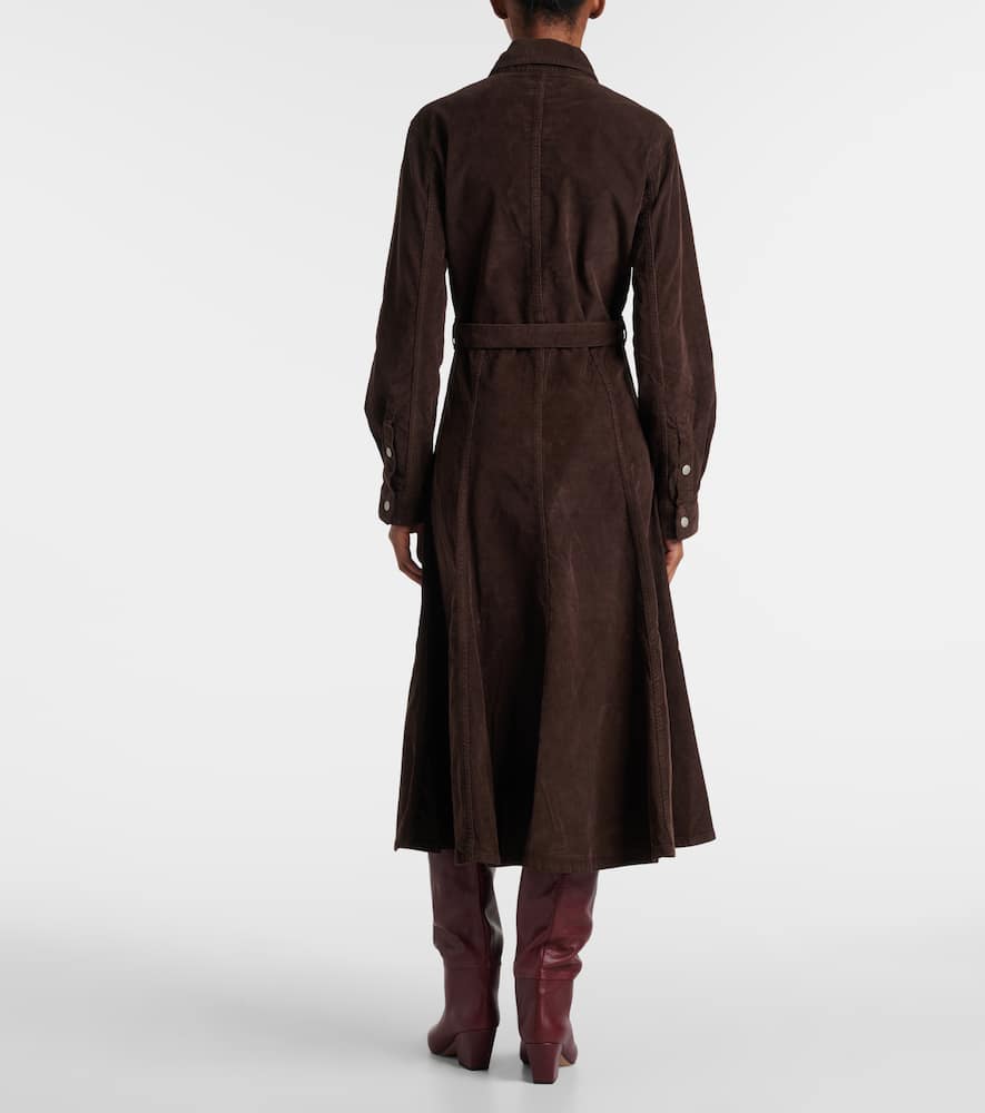 Ag Marseille Denim Shirt Dress In Brown