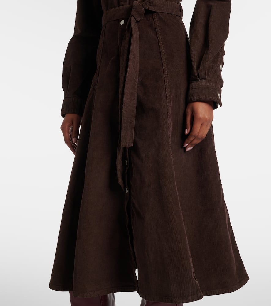 Ag Marseille Denim Shirt Dress In Brown