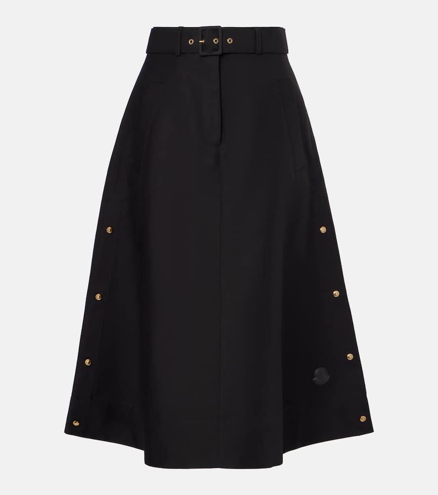 Cotton midi skirt