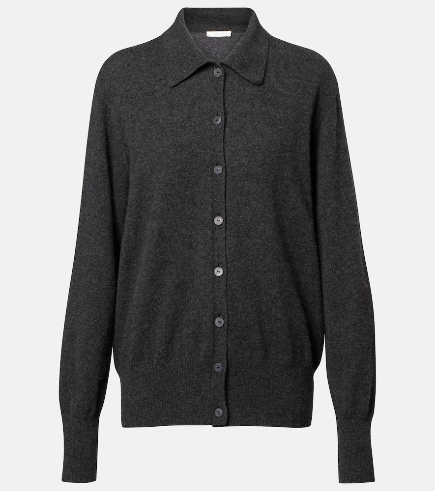 The Row Lillia Cashmere Cardigan In Black