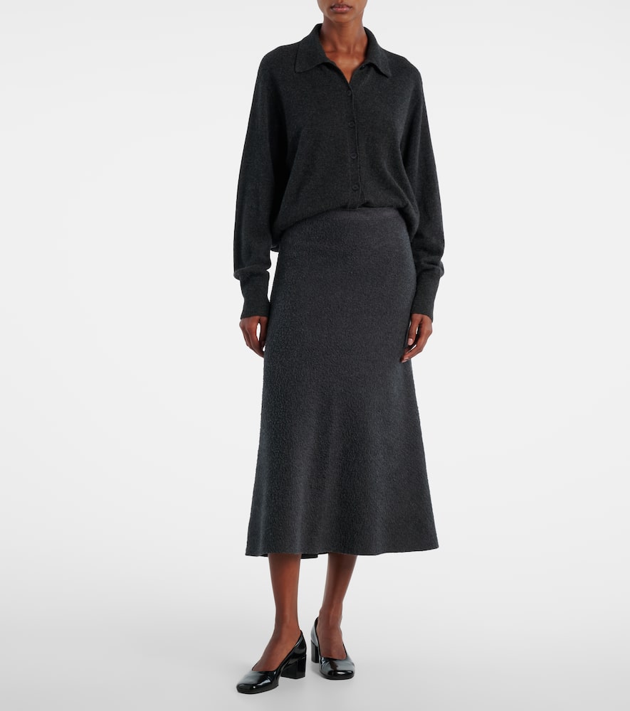 The Row Lillia Cashmere Cardigan In Gray
