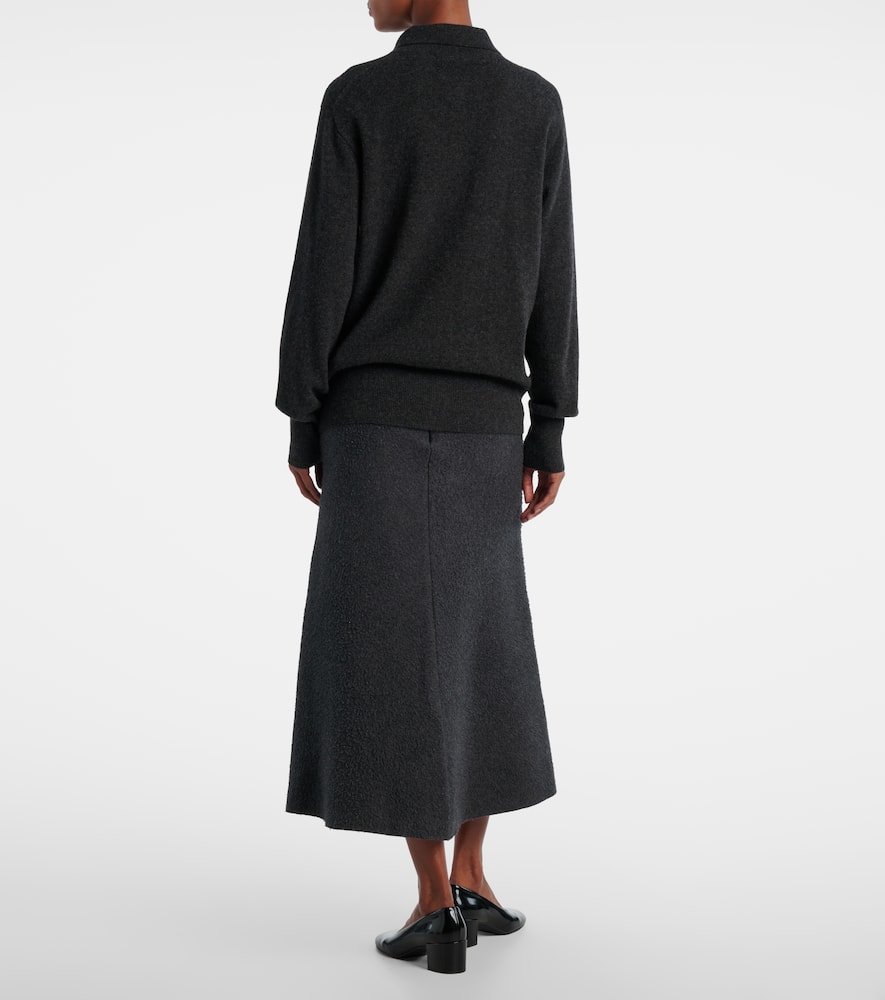 The Row Lillia Cashmere Cardigan In Gray