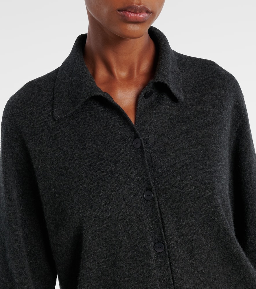 The Row Lillia Cashmere Cardigan In Gray