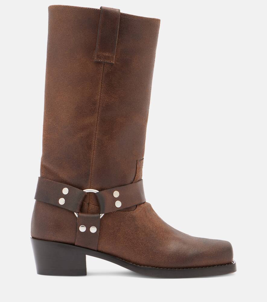 Paris Texas Roxy Distressed Leather Biker Boots