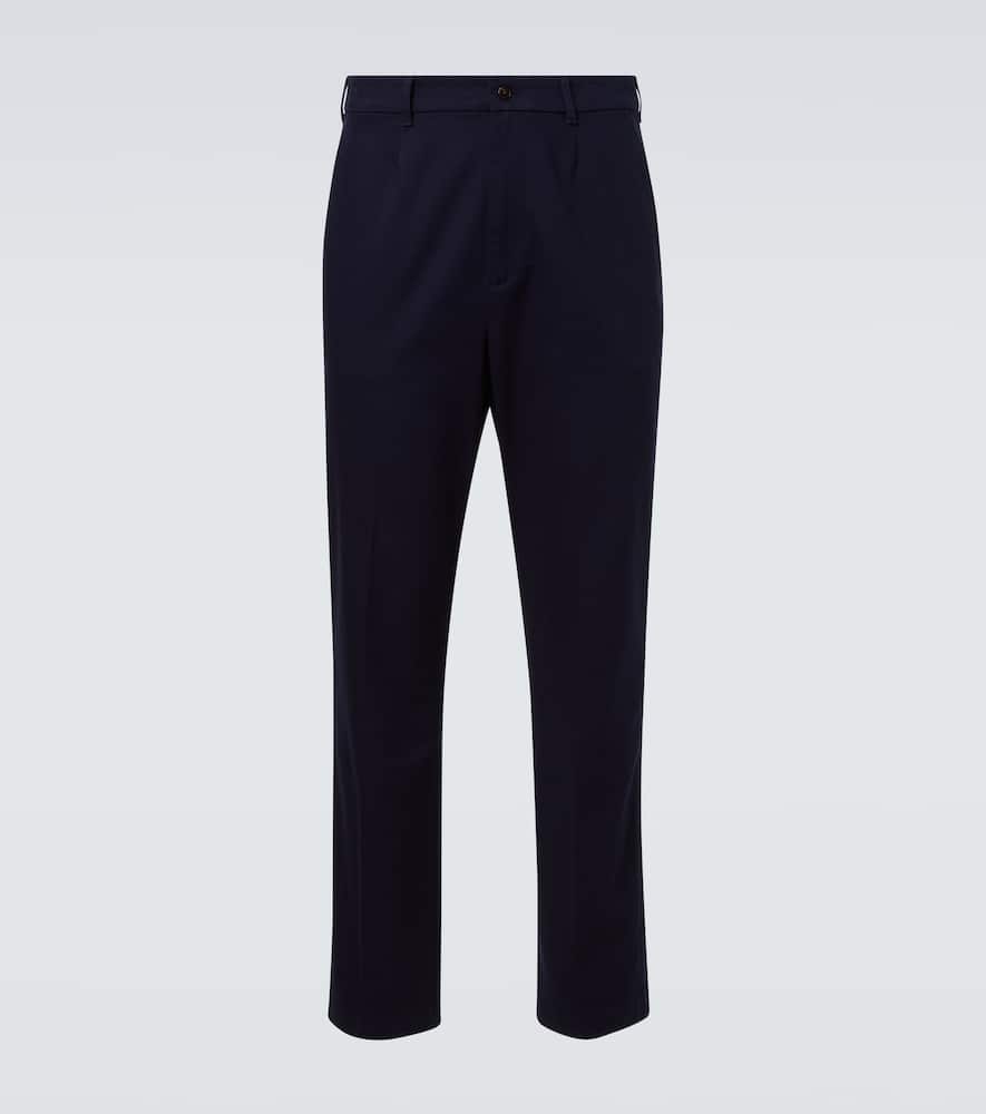 Cotton-blend tapered pants