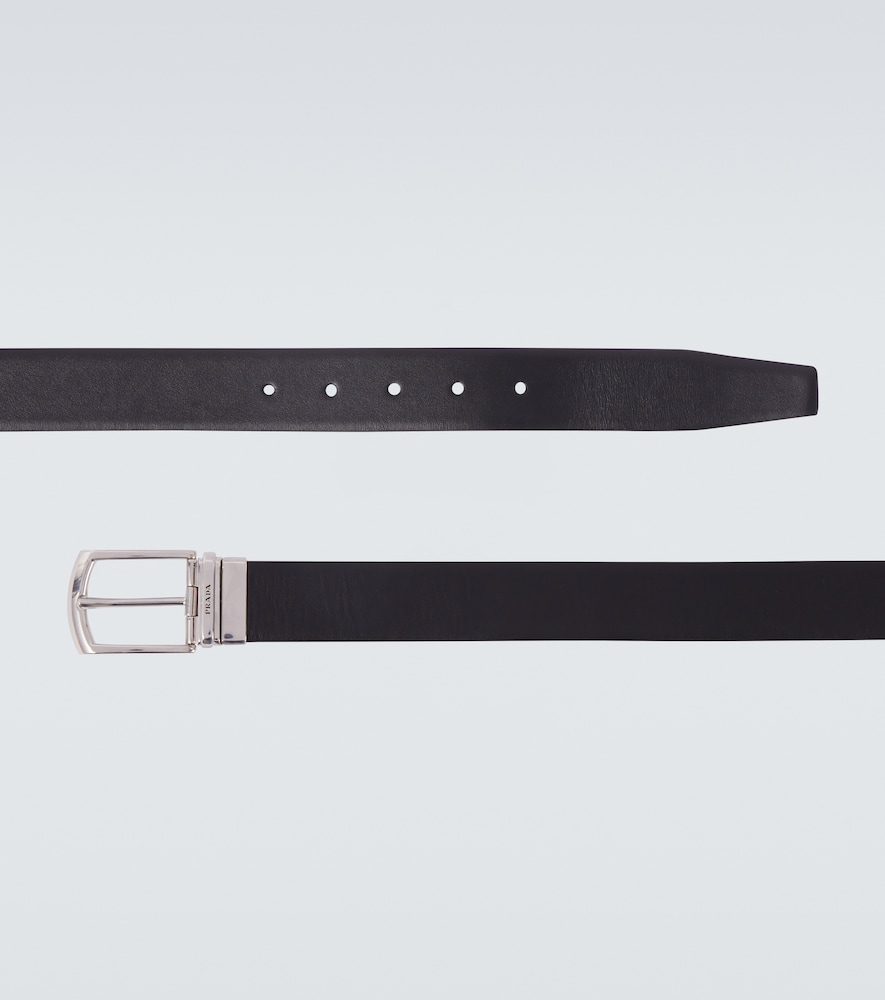  Prada Prada Reversible Saffiano And Leather Belt 