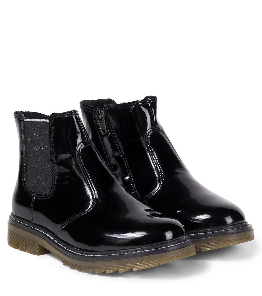 Pom D'api Chelsea Boots Sid Jodzip Aus Lackleder In Black