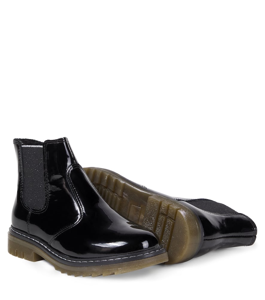 Pom D'api Chelsea Boots Sid Jodzip Aus Lackleder In Black