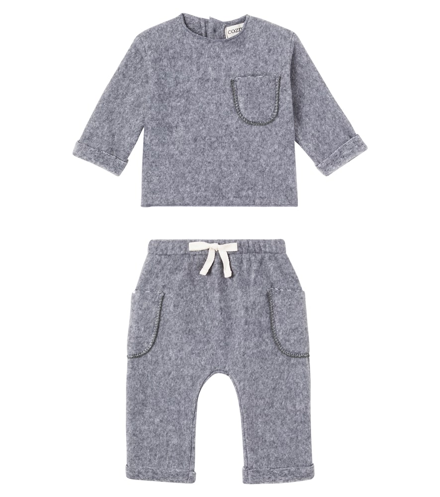 Cozmo Baby Set Of Sweatshirt And Sweatpants In Gray
