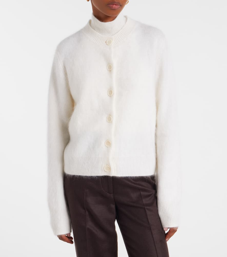 Lisa Yang Azalea Cashmere Cardigan In White