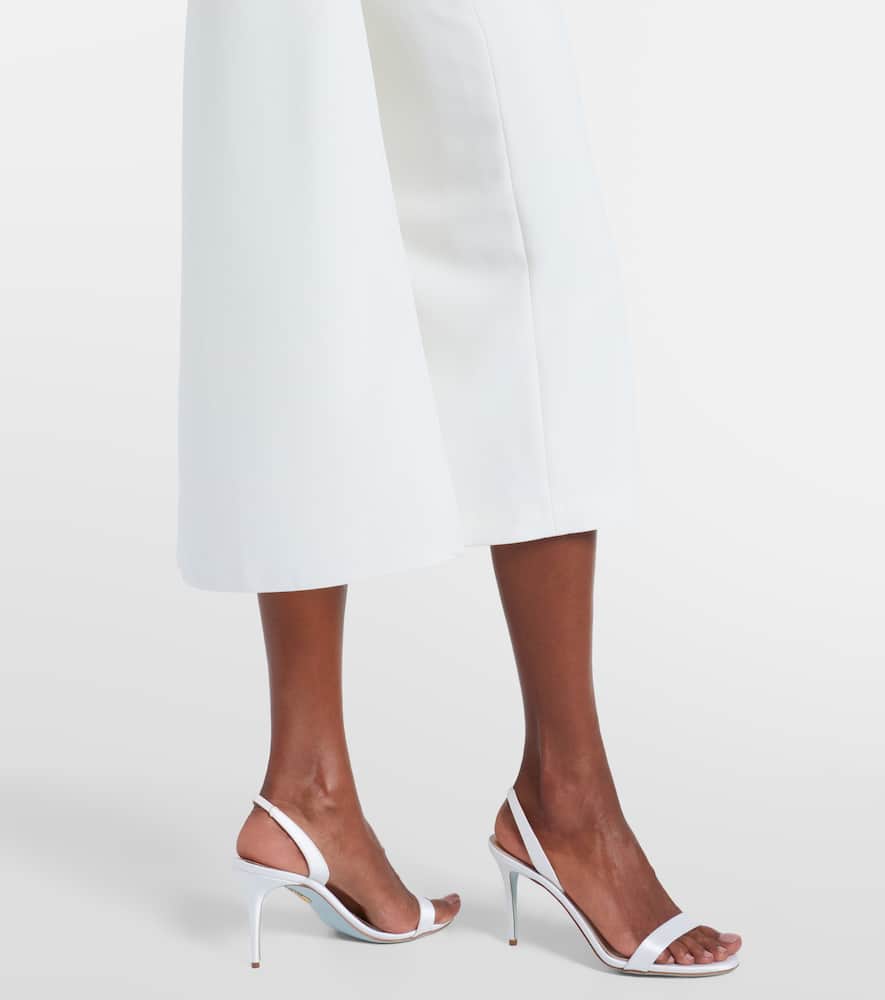 Safiyaa Bridal Oria Caped Crêpe Midi Dress In White