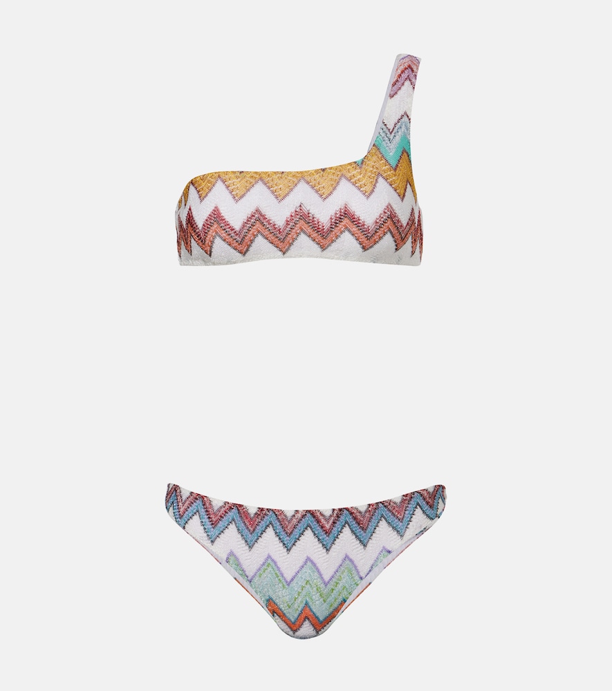 Missoni Women's Multicoloured Zigzag Lame Bikini UK Size 14 - Mytheresa