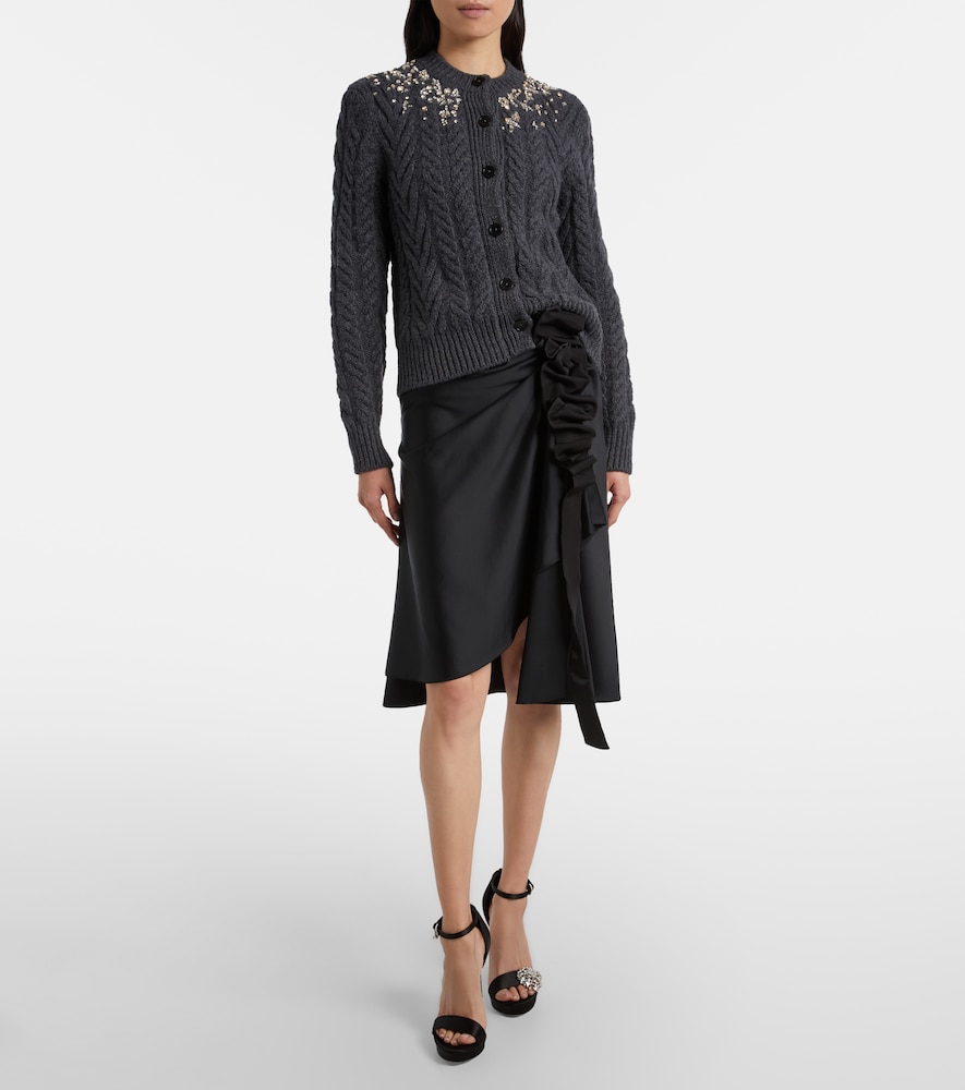  Mcqueen Mcqueen Verzierter Cardigan Aus Wolle Und Kaschmir 