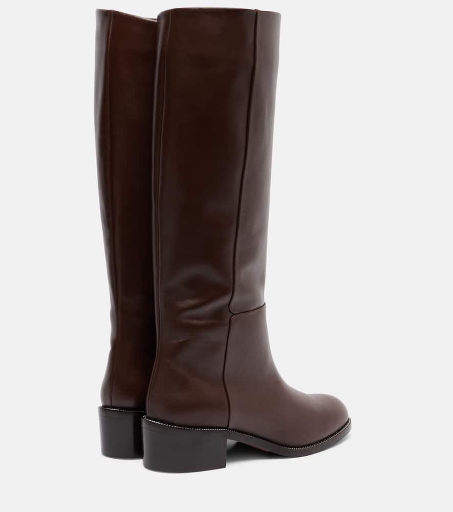 Aquazzura Sellier Leather Knee-high Boots In Brown