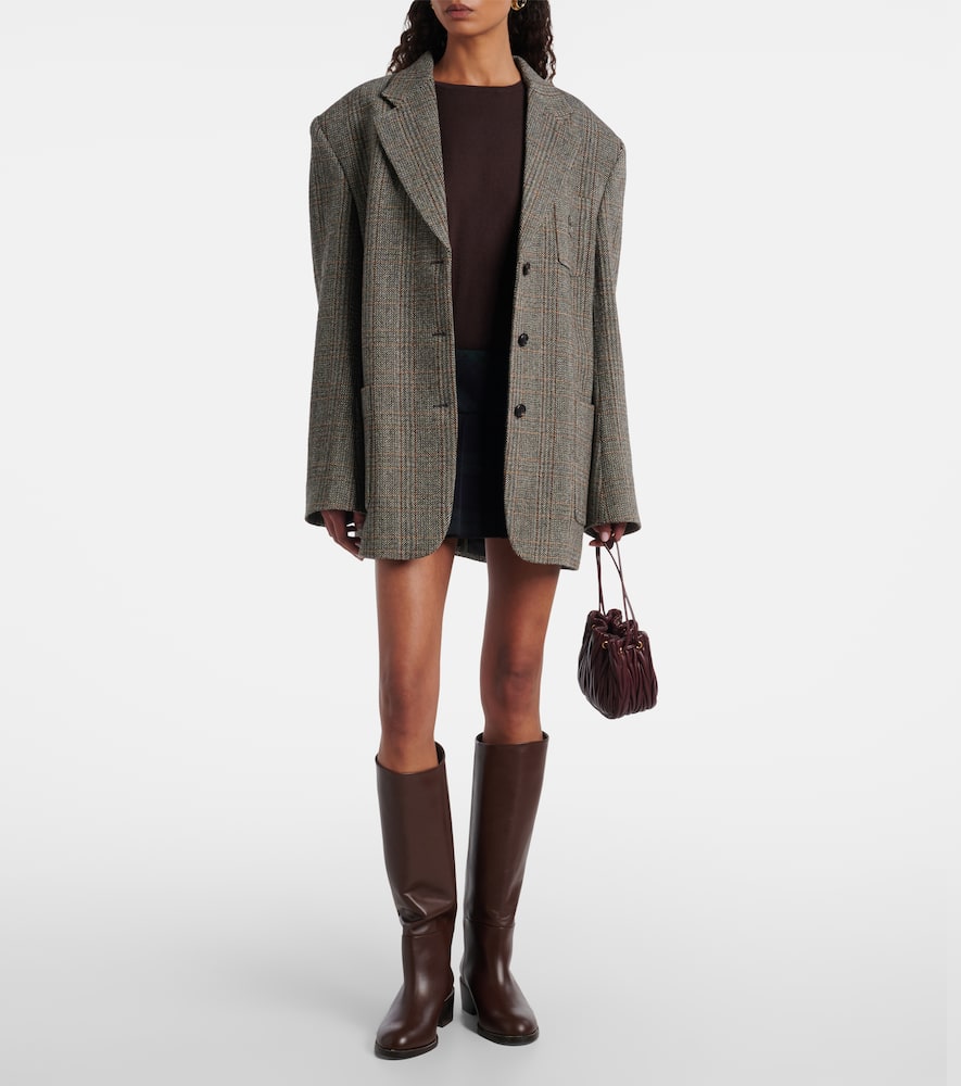 Aquazzura Sellier Leather Knee-high Boots In Brown
