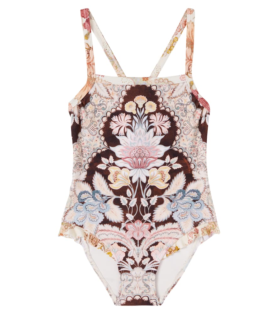 Zimmermann Kids' Floral Swimsuit In Multi