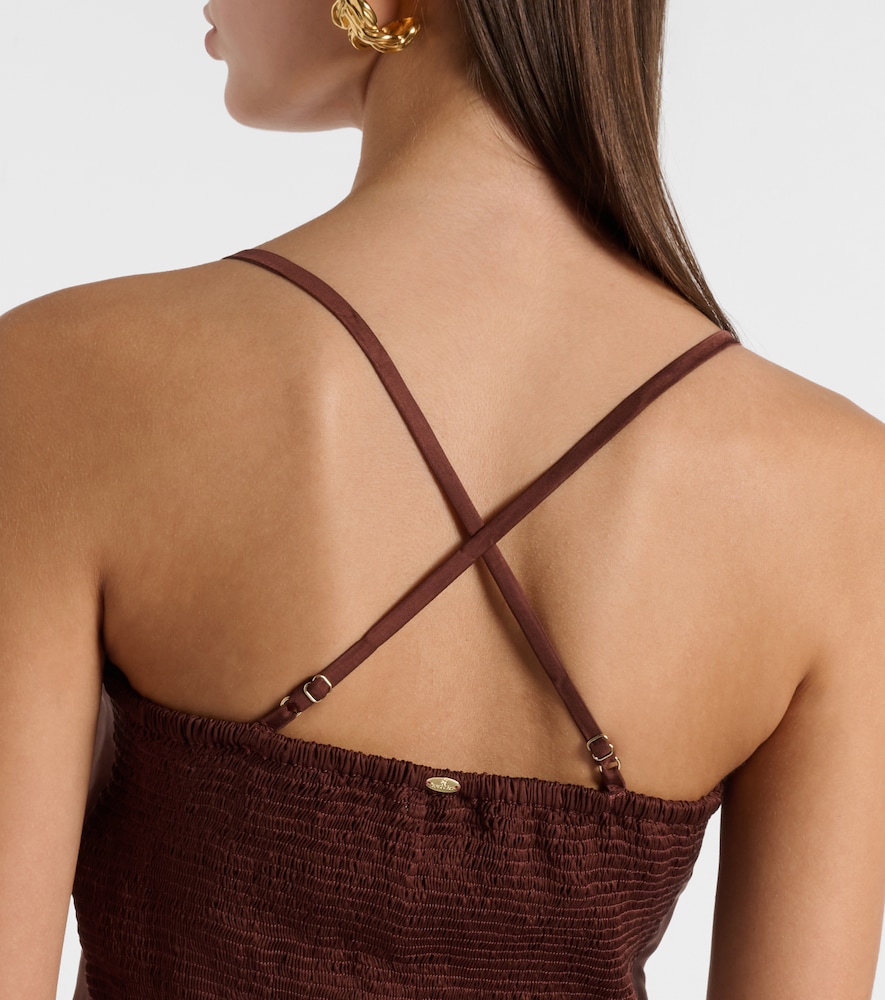 Palmire Satin Crop Top